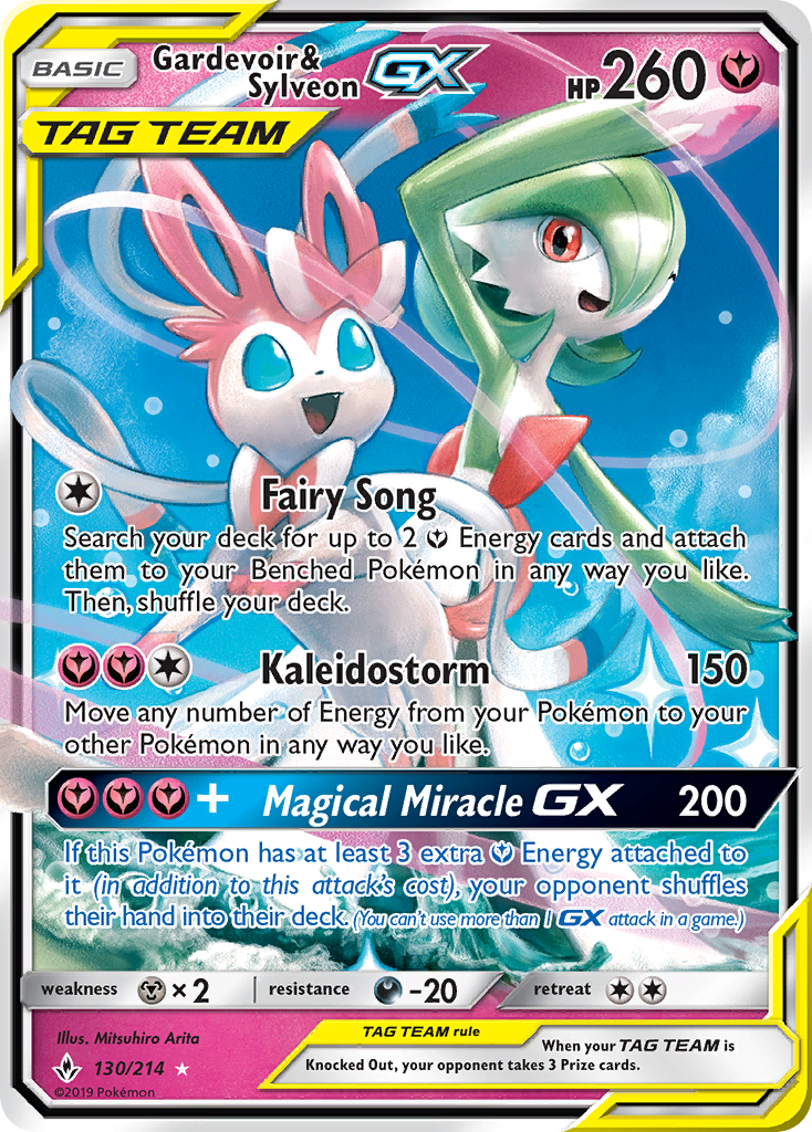 Gardevoir & Sylveon GX (130/214) [Sun & Moon: Unbroken Bonds] | Pegasus Games WI