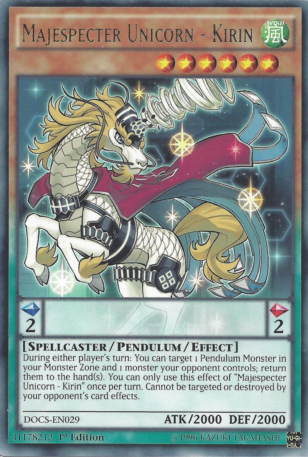 Majespecter Unicorn - Kirin [DOCS-EN029] Rare | Pegasus Games WI