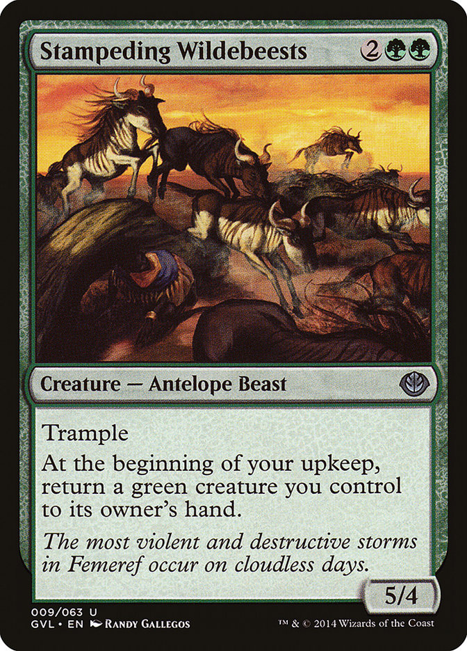 Stampeding Wildebeests (Garruk vs. Liliana) [Duel Decks Anthology] | Pegasus Games WI