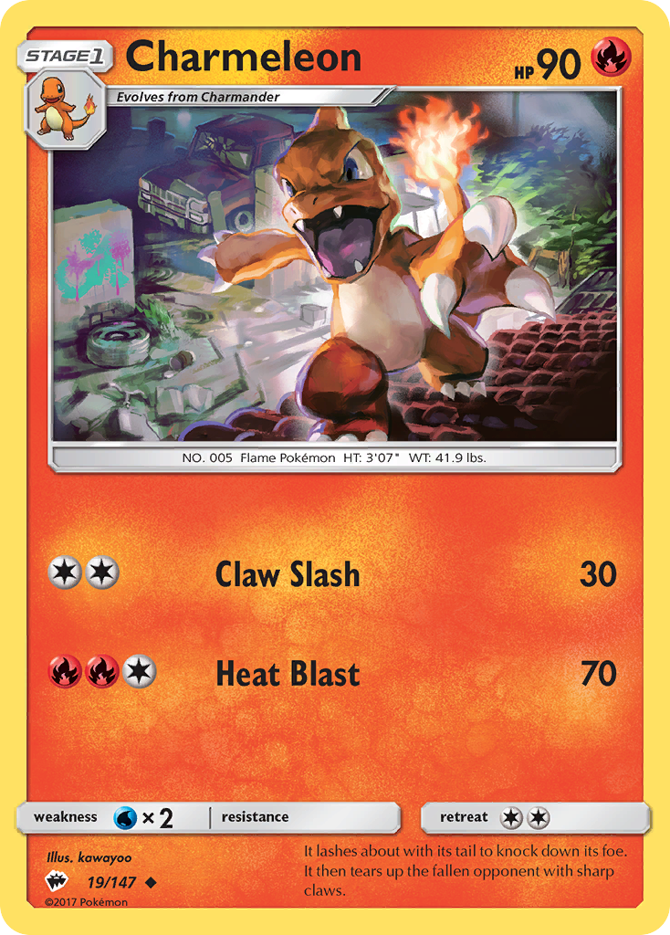 Charmeleon (19/147) [Sun & Moon: Burning Shadows] | Pegasus Games WI