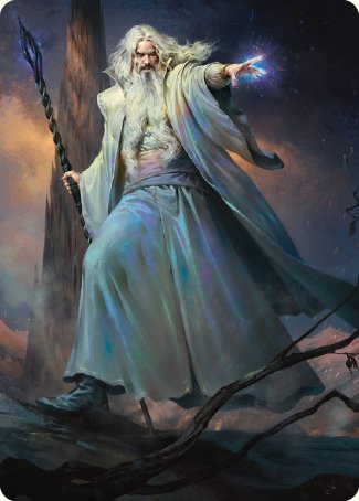 Saruman of Many Colors Art Card [The Lord of the Rings: Tales of Middle-earth Art Series] | Pegasus Games WI