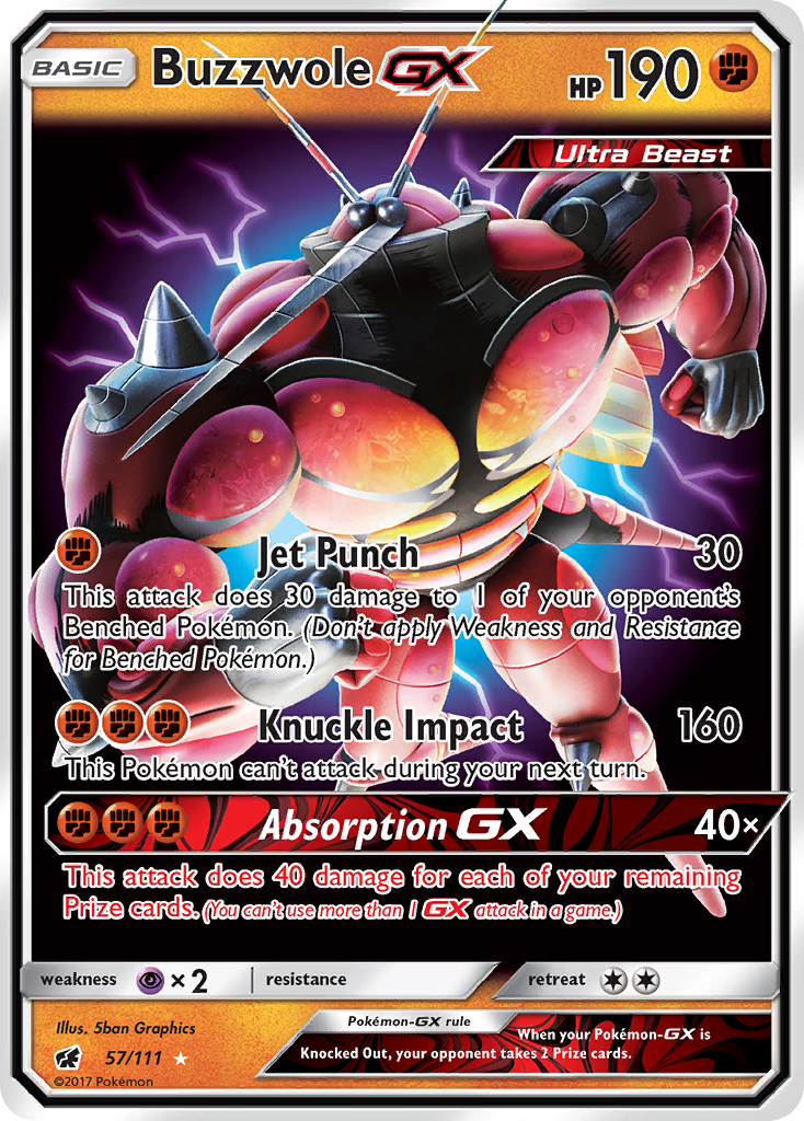 Buzzwole GX (57/111) [Sun & Moon: Crimson Invasion] | Pegasus Games WI