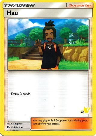 Hau (120/149) (Pikachu Stamp #42) [Battle Academy 2020] | Pegasus Games WI