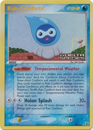 Rain Castform (26/113) (Stamped) [EX: Delta Species] | Pegasus Games WI