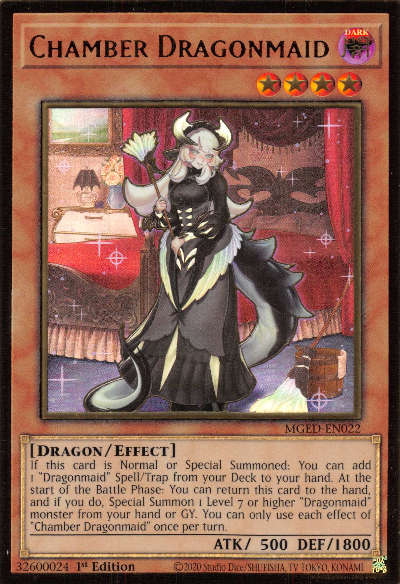 Chamber Dragonmaid [MGED-EN022] Gold Rare | Pegasus Games WI
