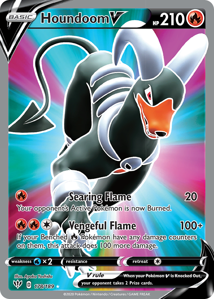 Houndoom V (178/189) [Sword & Shield: Darkness Ablaze] | Pegasus Games WI