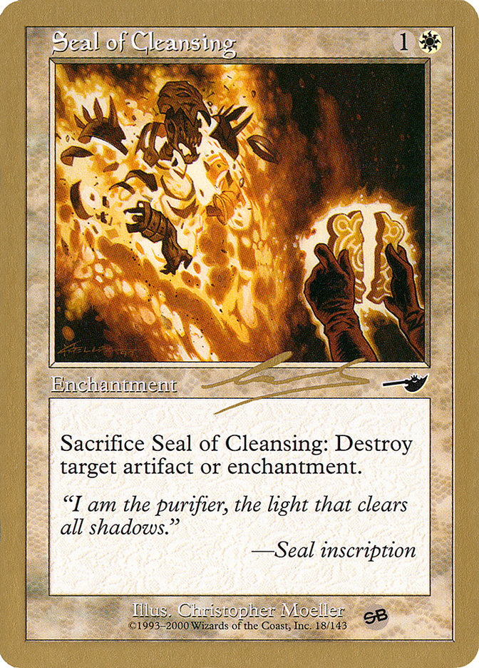 Seal of Cleansing (Nicolas Labarre) (SB) [World Championship Decks 2000] | Pegasus Games WI