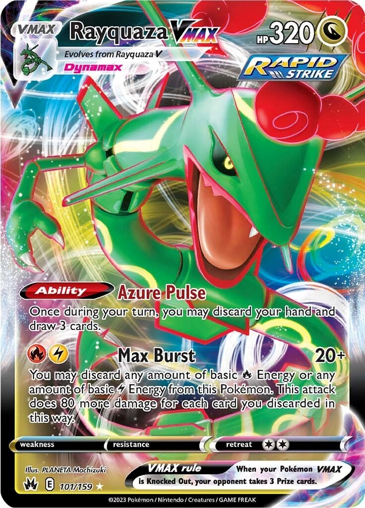 Rayquaza VMAX (101/159) (101) [Sword & Shield: Crown Zenith] | Pegasus Games WI
