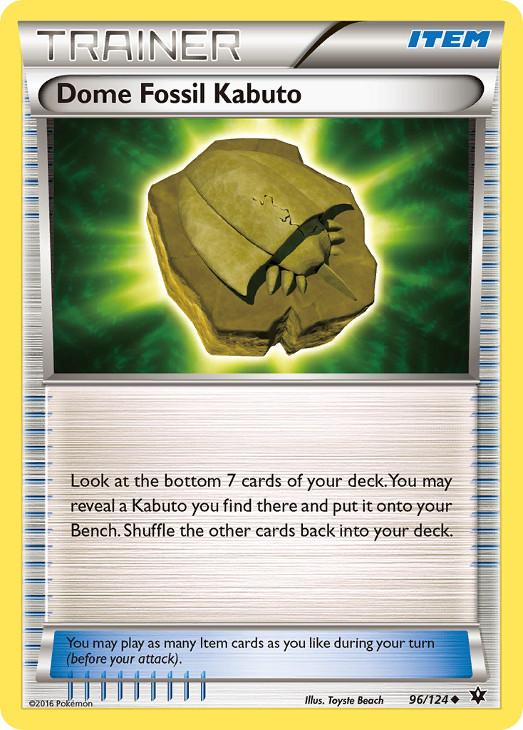 Dome Fossil Kabuto (96/124) [XY: Fates Collide] | Pegasus Games WI