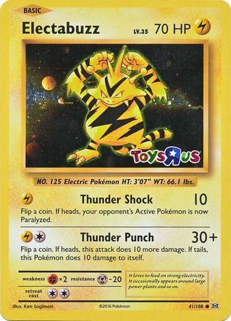 Electabuzz (41/108) (Toys R Us Promo) [XY: Evolutions] | Pegasus Games WI