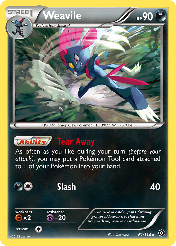 Weavile (61/114) [XY: Steam Siege] | Pegasus Games WI