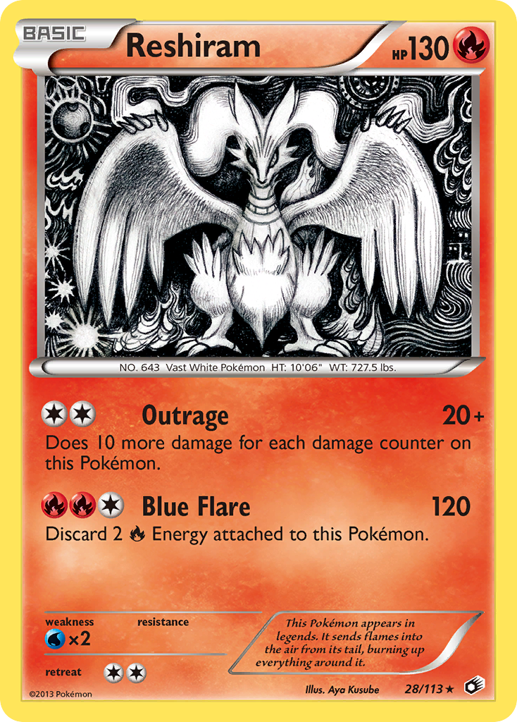 Reshiram (28/113) [Black & White: Legendary Treasures] | Pegasus Games WI