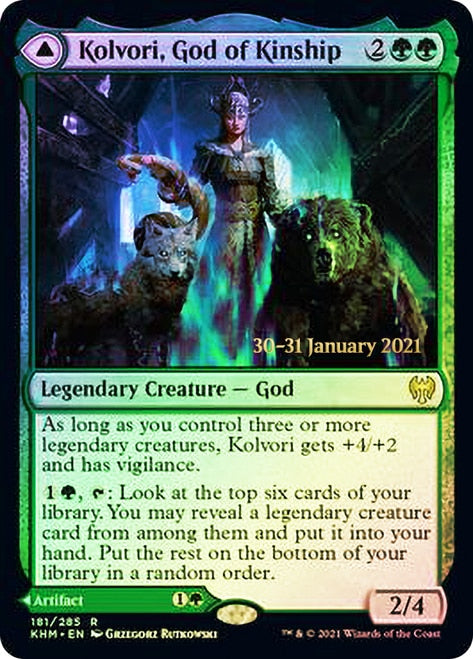 Kolvori, God of Kinship // The Ringhart Crest [Kaldheim Prerelease Promos] | Pegasus Games WI