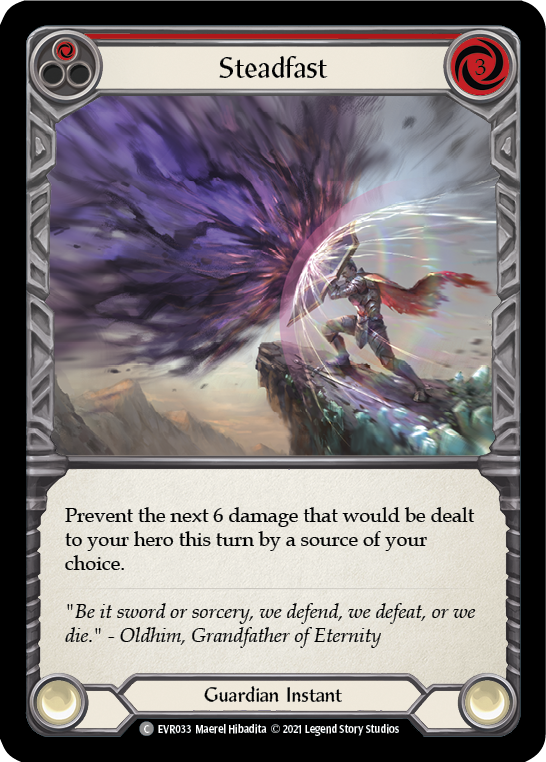 Steadfast (Red) [EVR033] (Everfest)  1st Edition Rainbow Foil | Pegasus Games WI