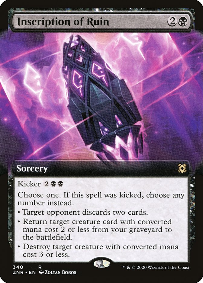 Inscription of Ruin (Extended Art) [Zendikar Rising] | Pegasus Games WI