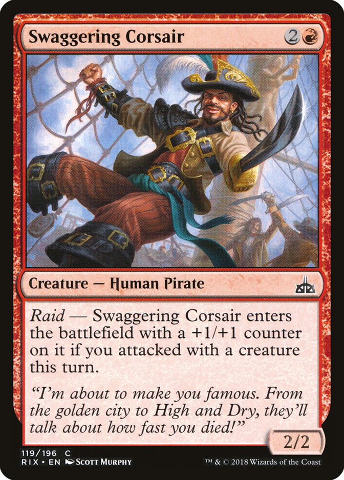 Swaggering Corsair [Rivals of Ixalan] | Pegasus Games WI