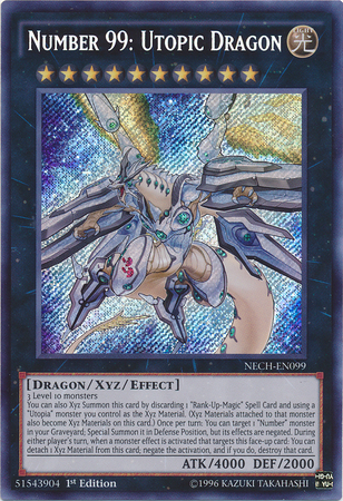 Number 99: Utopic Dragon [NECH-EN099] Secret Rare | Pegasus Games WI