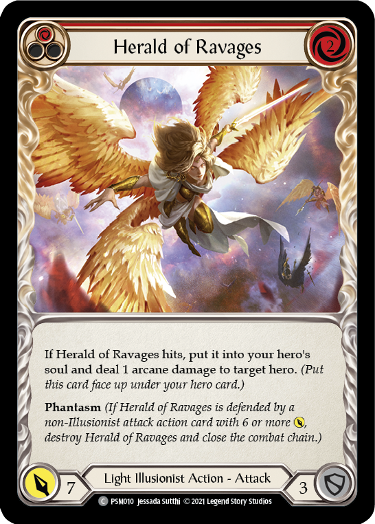 Herald of Ravages (Red) [PSM010] (Monarch Prism Blitz Deck) | Pegasus Games WI