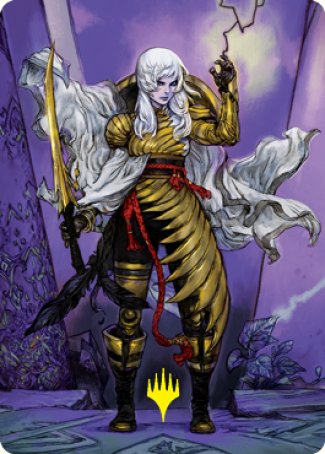 The Wandering Emperor 1 Art Card (Gold-Stamped Signature) [Kamigawa: Neon Dynasty Art Series] | Pegasus Games WI